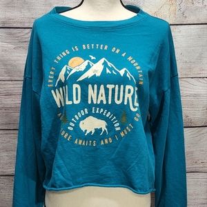 NEW!!! Women's boutique acid washed graphic sweatshirt
